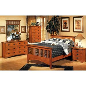 Bedroom Furniture: 5 Piece Mission Style Bedroom Set 3291_ CO ...