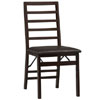 Triena Ladder Back Folding Chair in Espresso Set of 2 01827E