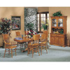 Solid Wood 7-Piece Nostalgia Oak Finish Dinette Set 02186T/0