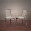Park Avenue Beige Linen Dining Chairs (Set of 2)