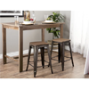 Tabouret Vintage Wood Seat Counter Stools (Set of 2)