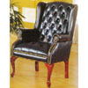 Black Vinyl Wing Chair 2012-43 (WD)