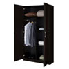 Two Door Wardrobe Cabinet in Espresso 205703185(HDFS)
