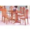 7-Piece Oak Finish Dinette Set 02190T_ (AFS)