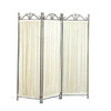 Three Panel Pleated Fabric Screen in Iron 2483(CO)