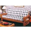 Oak Finish Solid Wood Futon W/Storage Space 2567A (IEM)