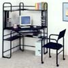 2Pc Set Black Corner Fit Computer Desk With Chair 2699 (CO)