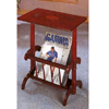 Cherry Finish Parquet Tea Table With Magazine Rack 3237 (CO)