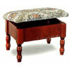 Foot Stool With Hideaway & Embroidered Seat  3344 (CO)
