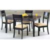 5 Piece  Dark Brown/Ivory Dinette Set 34008 (IEM)