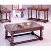 Wood & Slate Top Coffee Table In Distressed Finish 3863 (CO)