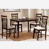 5-PC Wooden Dining Set in Espresso 4004(PJ)
