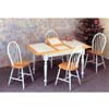 5-Pc Natural/ White Dining Set 4098-29 (CO)