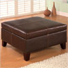 Dark Brown Storage Ottoman 501042 (COFS)