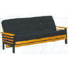 Golden Oak/Black Wood Futon Frame 5082D (WD)