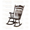 Rocking Chair with Carved Detail in Walnut Finish 600187(COF