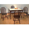 Solid Wood Espresso 5Pc Modern Dining Table Set 6517/6505(AB