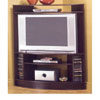 Corner TV Stand In Cappuccino Finish 700603 (CO)