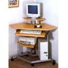 Silver And Wood Top Corner Computer Desk 7051 (CO)