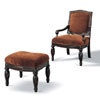 Dark Brown Chair and Ottoman 900031 (CO)