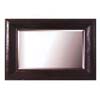 Bevelled Mirror In Dark Brown Leather Finish 90017_(CO)