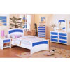 White And Blue Twin Bed F9054 (PX)