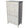Solid Wood Shaker Style 5 Drawer Chest (WFFS)
