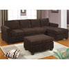 2-Pc Corduroy Sectional Sofa - Chocolate F7131(PX)