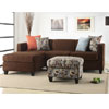 Microfiber Sectional Sofa - Dark Chocolate F7182 (PX)