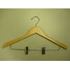 Genesis flat suit hanger w/wire clips natural GND8804 (PM)