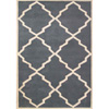 Alliyah Handmade Bluish-Grey New Zealand Blend Wool Rug 1336