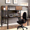 Markain Industrial Metal Loft Bed with Workstation IDF-BK029