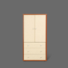 2-Doors And 3 Drawers Wardrobe SB-314(WD)