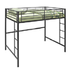 Full Size Metal Loft Bed BDOLBL(250 lbs Weight Capacity)
