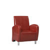 Art Deco Red Club Chair 36078RED-01-AS-U (LN)