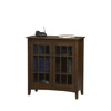 Mission Tall 2 Door Glass Cabinet 86185C137-01-KD-U (LN)