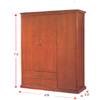 Solid Wood Wardrobe WD-833_(ALA)