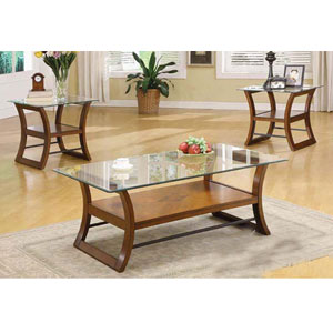 Bridge 3-Pc Coffee/End Table Set 10018/19GL (A)