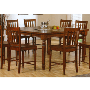 Tobacco Counter Height Dining Set 100618/19 (CO)