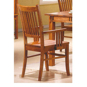 Solid Hardwood Mission Arm Chair 100623 (CO)
