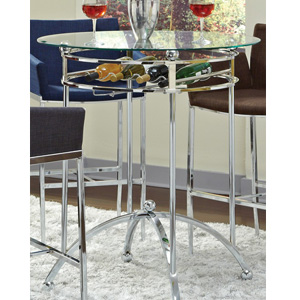 Glass And Chrome Bar Table 120335(CO)