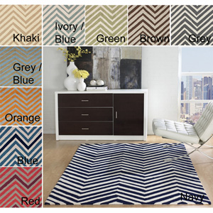 Handmade Alexa Chevron Wool Rug 13878766(OFS161)