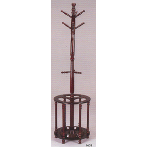 Cherry Finish Coat Rack With Umbrella Stand 5104(PJFS20)