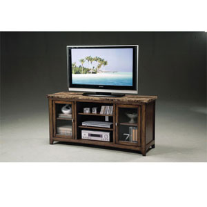 Marble Finish Top Entertainment Center 1643 (WD)