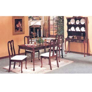 5-Pcs Cherry Finish Queen Anne Dinette Set 5000-T/5000-C(PJ)