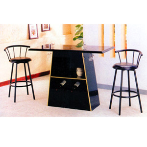 Wooden Bar Table In Black 2232BK (PJ)