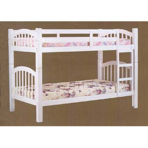 White Finish Twin/Twin Bunk Bed 2354 (A)