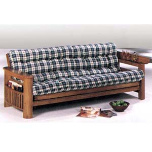 Oak Finish Wooden Futon 2441