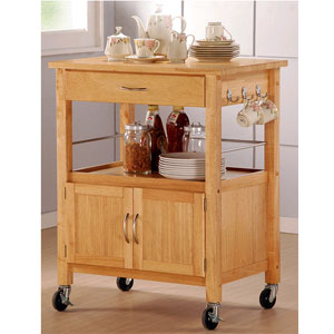 Oakfield Wood Top Kitchen Cart 2702 (A)