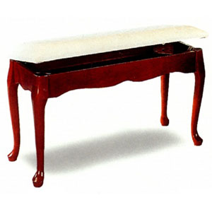 Queen Anne Style Piano Bench With Hideaway Seat 3343 (CO)